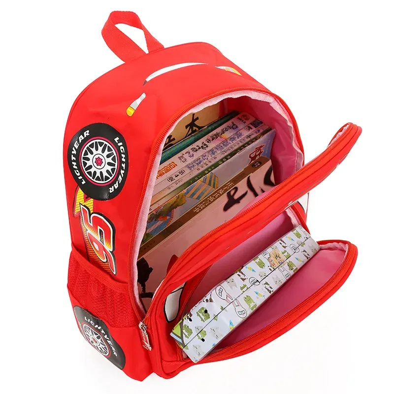 Color: Blue - Disney car children's bag kindergarten boy safety backpack primary school students 3-6 years old