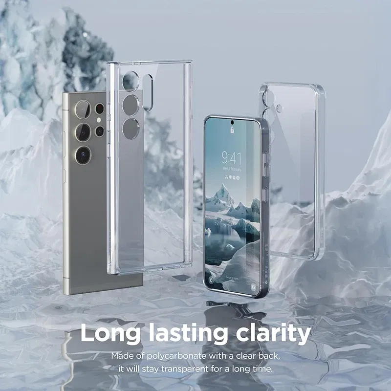 Material: POLYESTER - Ultra Thin Clear Silicone Soft TPU Case For Samsung Galaxy S25 Ultra S24 S23 S21 S20 FE S22 Ultra Plus Bumper Capa Cover Fundas