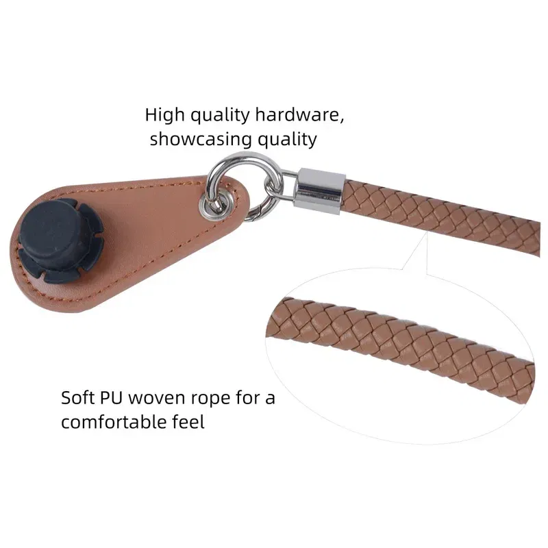 Color: Chocolate, Ships From: CHINA - New 1 pair Obag PU Woven braided leather Rope Handles straps round handlefor O Bag accessoires
