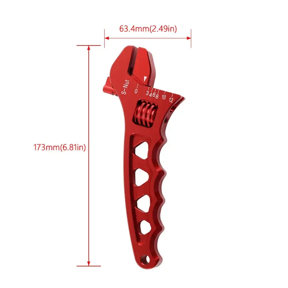 Color: black - Aluminum Adjustable Spanner Wrench Tool for Fuel Hose End Fitting 3AN to 12AN