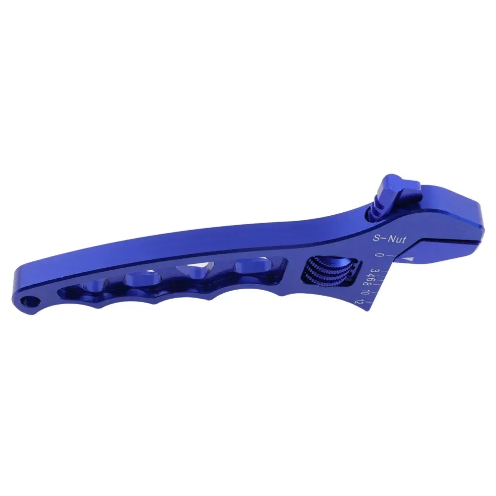 Color: black - Aluminum Adjustable Spanner Wrench Tool for Fuel Hose End Fitting 3AN to 12AN