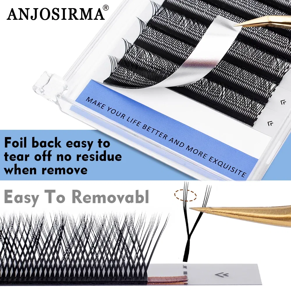 Curl: C, Length: 14mm - ANJOSIRMA YY Shaped Eyelash Extension, 3 Split Tips, Soft BASF Lash, Hand Made Curl, High Quality, 3D,0.07 makeup eyelashes