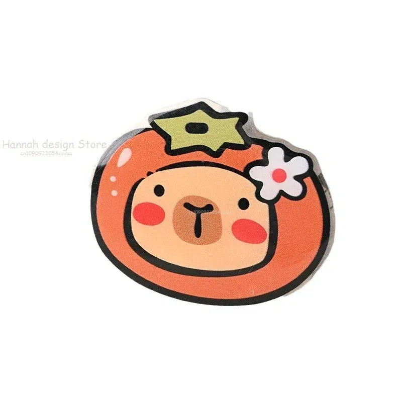 Color: Pink - Korean Cute Capibara Kapibara Griptok Guinea Pig Phone Holder Flower Grip Tok Stand Bracket Universal Support For iPhone Samsung