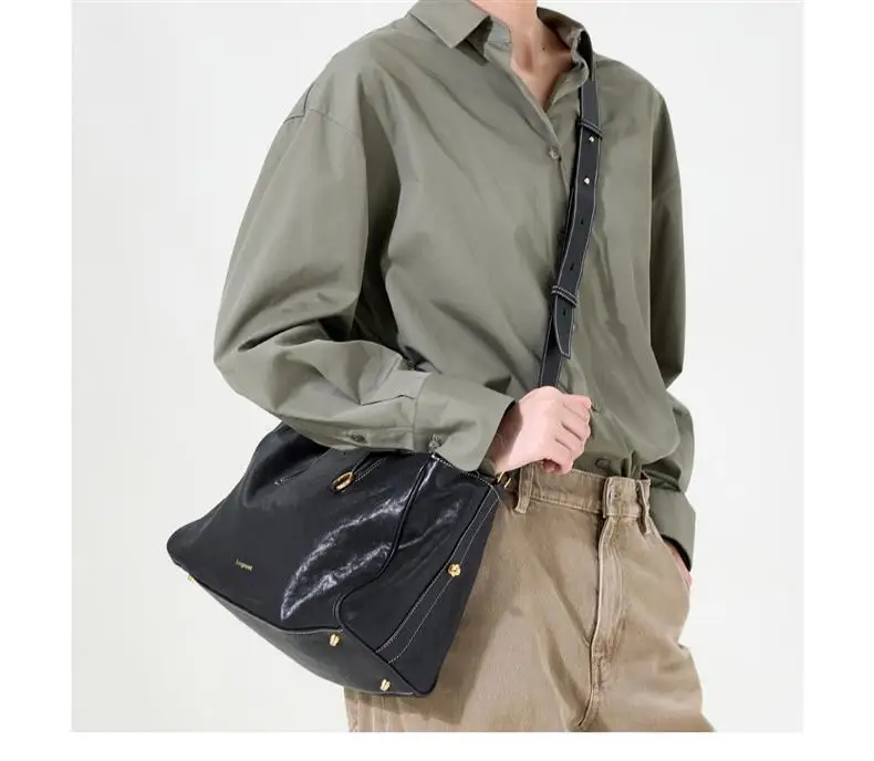 Color: Khaki - Songmont Tracing Collection Briefcase, Full-Grain Leather Travel Laptop Bag for Work Commute