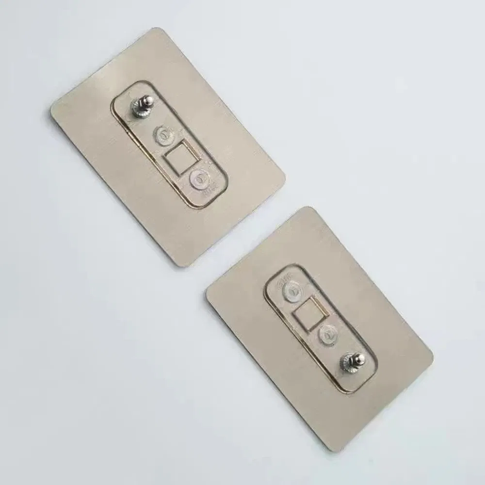 Color: Light Grey - 2PCS Punch-Free Screw Stickers Non-Marking Waterproof Hooks For Bathroom Storage Rack Photo Frame Nail Kitchen Storage Holder
