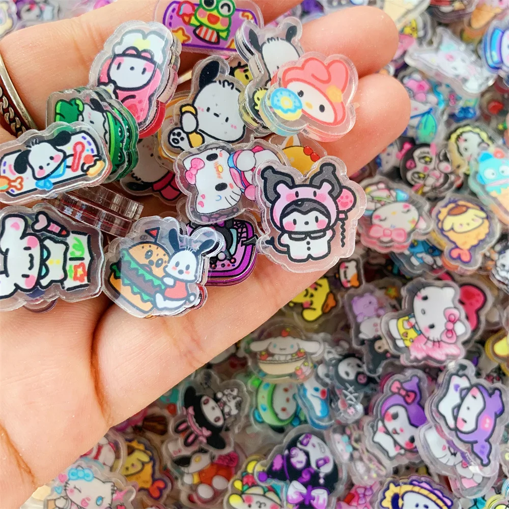 Color: Brown, Size: 12" - 2cm 100g Sanrio Kuromi Hello Kitty Crayon Shin-chan Anime Collection Acrylic Pendant DIY Accessory Keychain PP Clip Patch