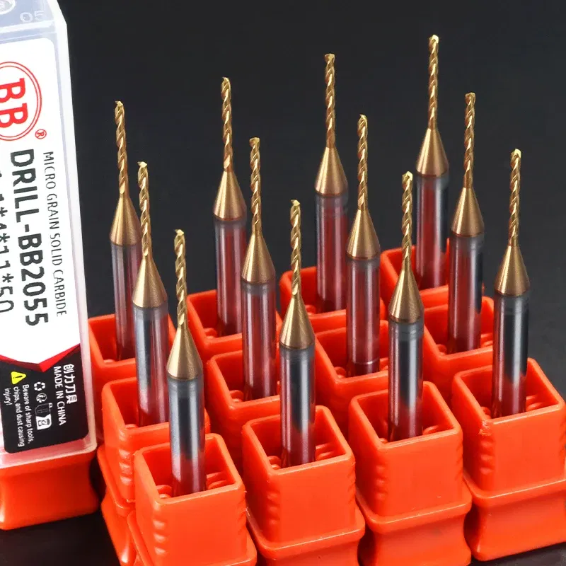 Hole Diameter: 9.4mm - BB 0.3~2.02mm Micro Drill Solid Carbide Bit Mini CNC Hole Making 3D Shank Diameter 4mm D4 Metal Steel Plastic 1PCS