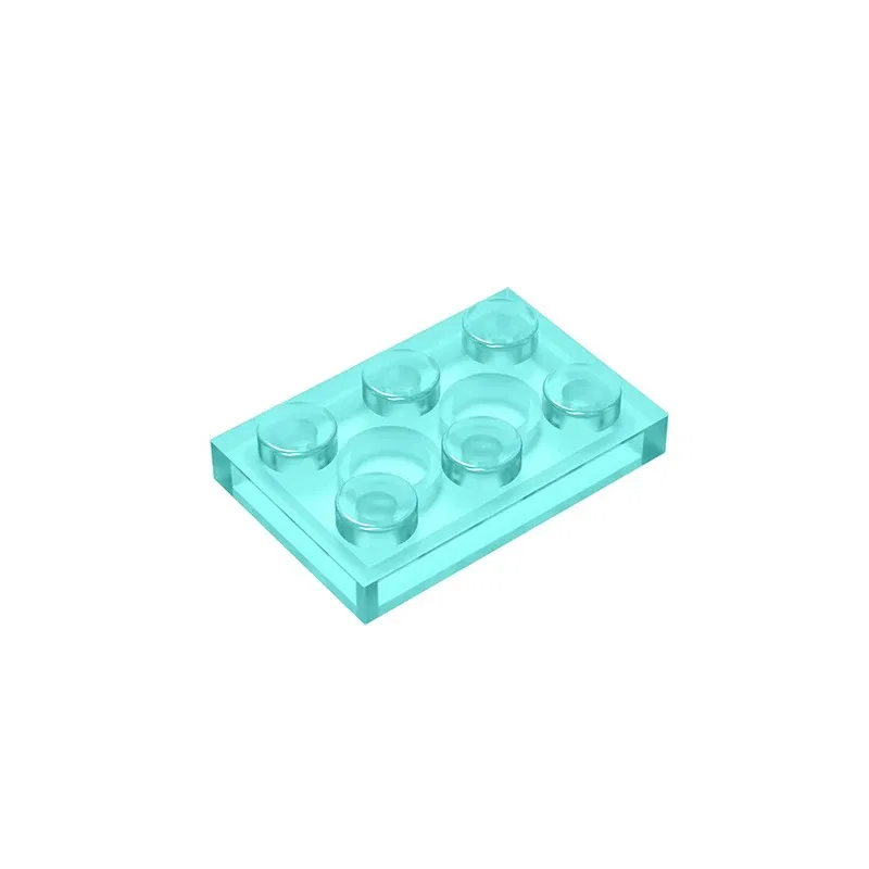Color: SKY BLUE - Educational Assemblage GOBRICKS Plate 2 x 3 compatible with lego 3021 pieces of children's toys building block Particles Plate