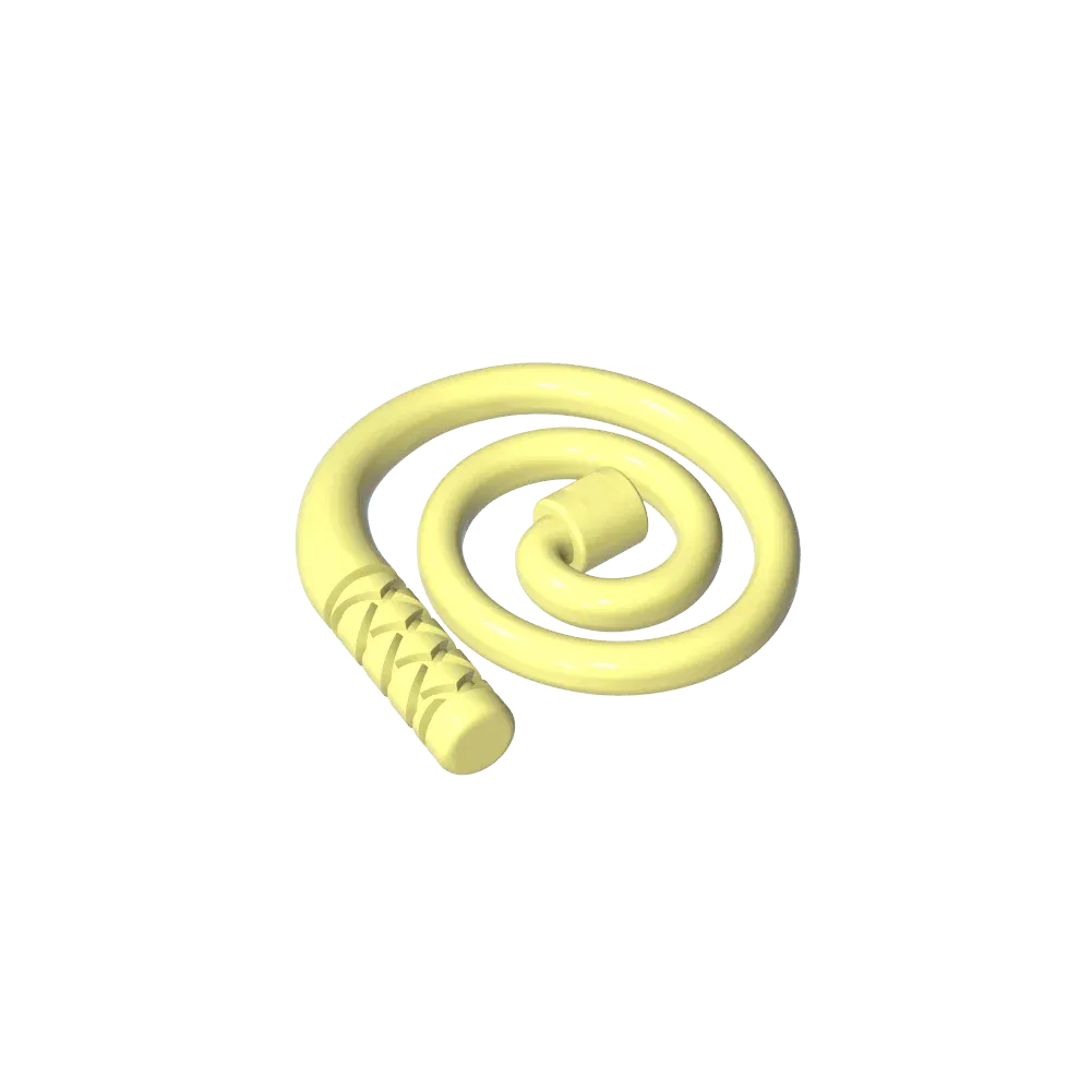 Color: light yellow - Gobricks GDS-M300 Equipment Whip [Coiled] compatible with lego 61975 Assembles Building Blocks children's toys