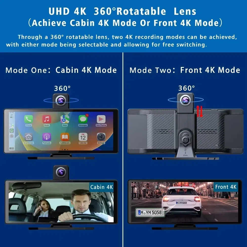 Color: Orange, Ships From: CHINA - Universal 10.26" Portable Carplay Car Screen Wireless Carplay Screen Wireless Car Stereo Carplay Android Auto Car Touchscreen