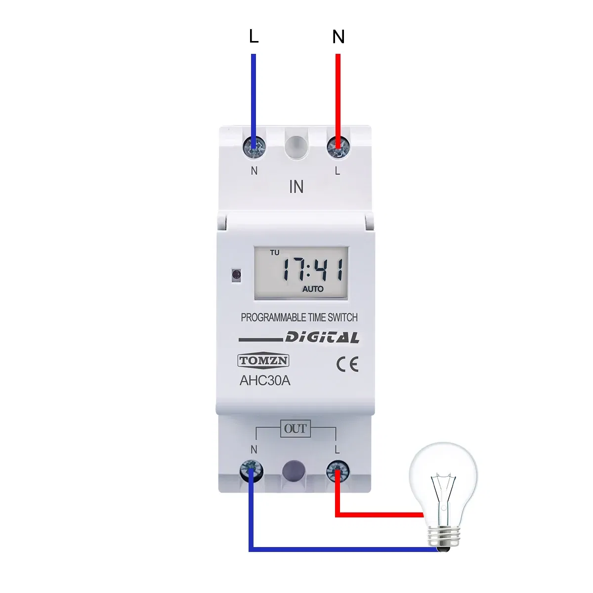 Size: M, Current Range: Current Range 2 - New type Din Rail 2 wire Weekly 7 Days Programmable Digital TIME SWITCH Relay Timer Control AC 220V 230V 12V 24V 48V 16A