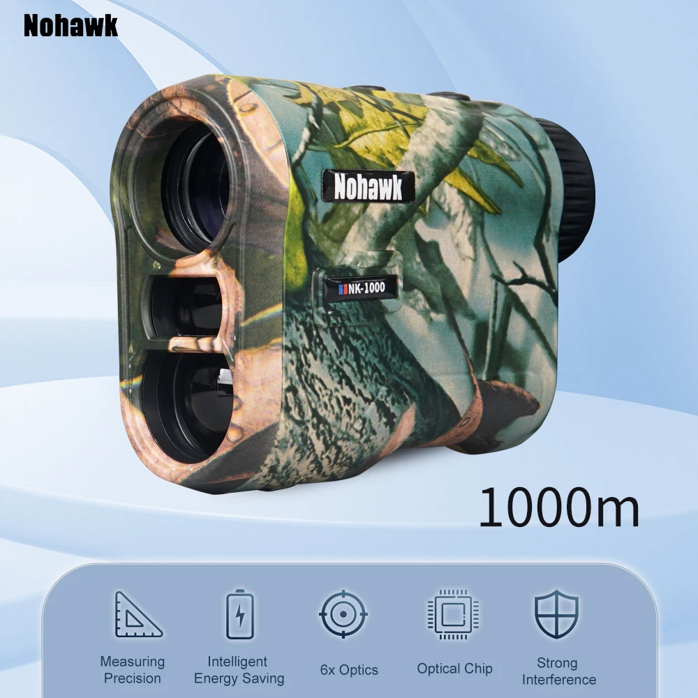 Color: Black - NOHAWK Golf Laser Rangefinder USB Rechargeable with Slope Compensation For Golfer Range Finder Hunting Monocular