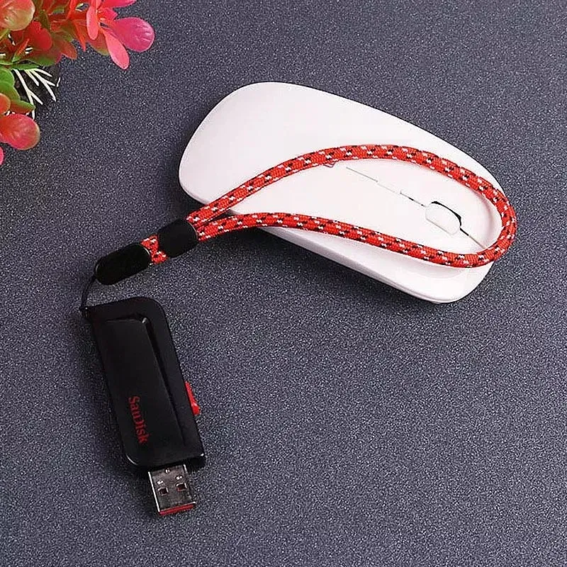 Color: WHITE - Adjustable Hand Wrist Lanyard Strap String for Mobile Phone Keys Keychains USB Flash Drives U Disk Camera Anti-lost Lanyard