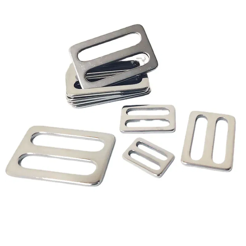 Size: 7# - Stainless Steel Tri-Glide Strap Adjuster Full Slider Square Buclke for Leather Craft Bag Shoulder Strap Belt Webbing