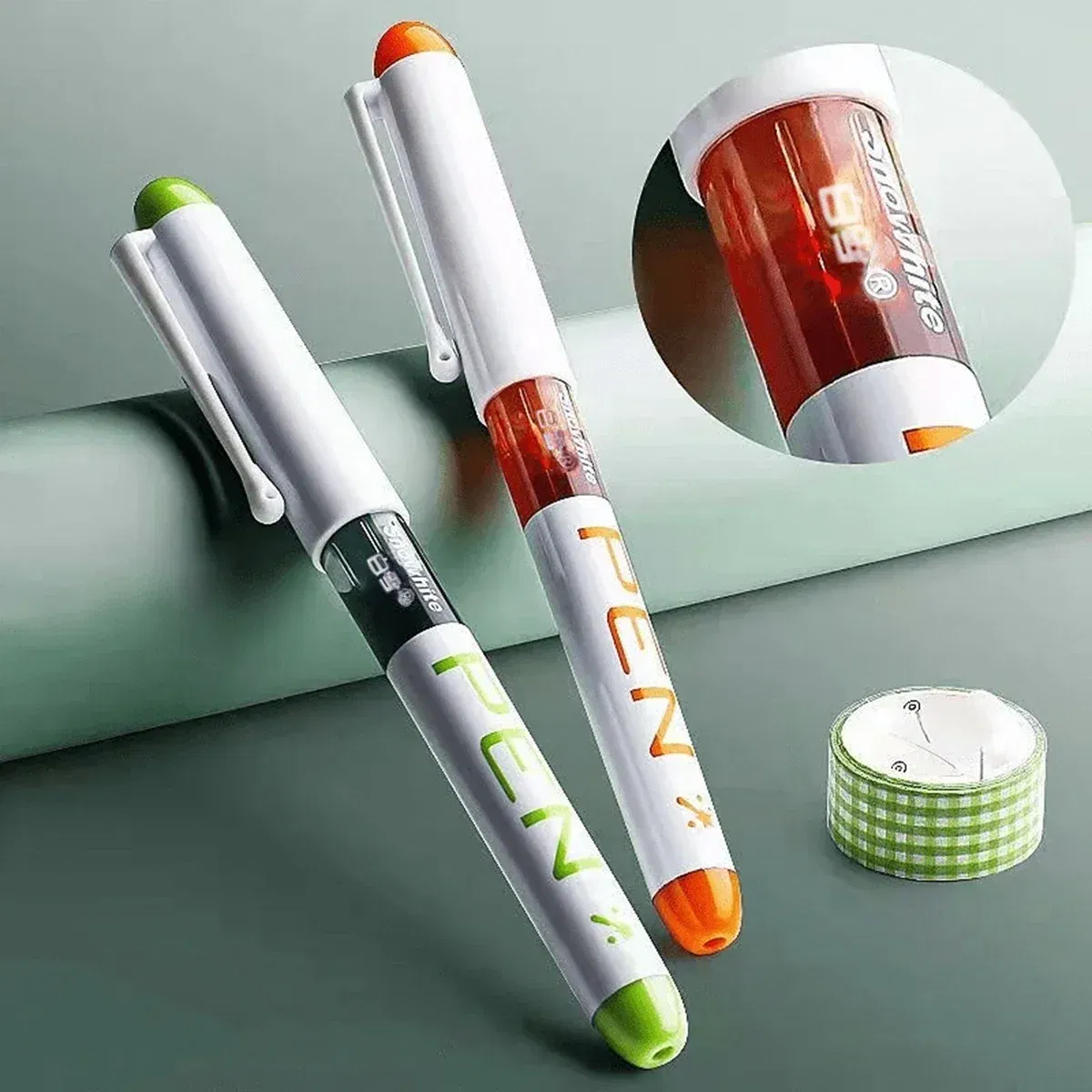Color: Clear - 0.5mm F /0.38mm EF Extra Fine Nib Disposable  Classic Fountain Pens For Writing  For Student Office Painting & Creative Projects