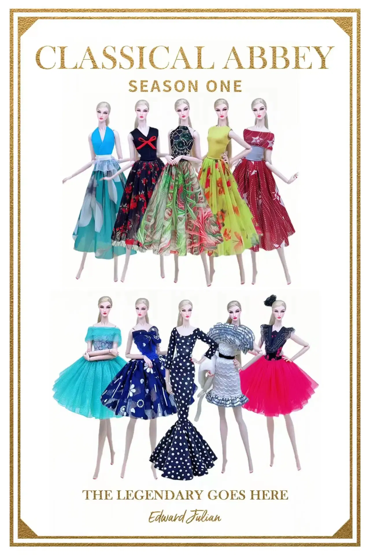 Color: GRAY - for winter clothes for barbie dolls