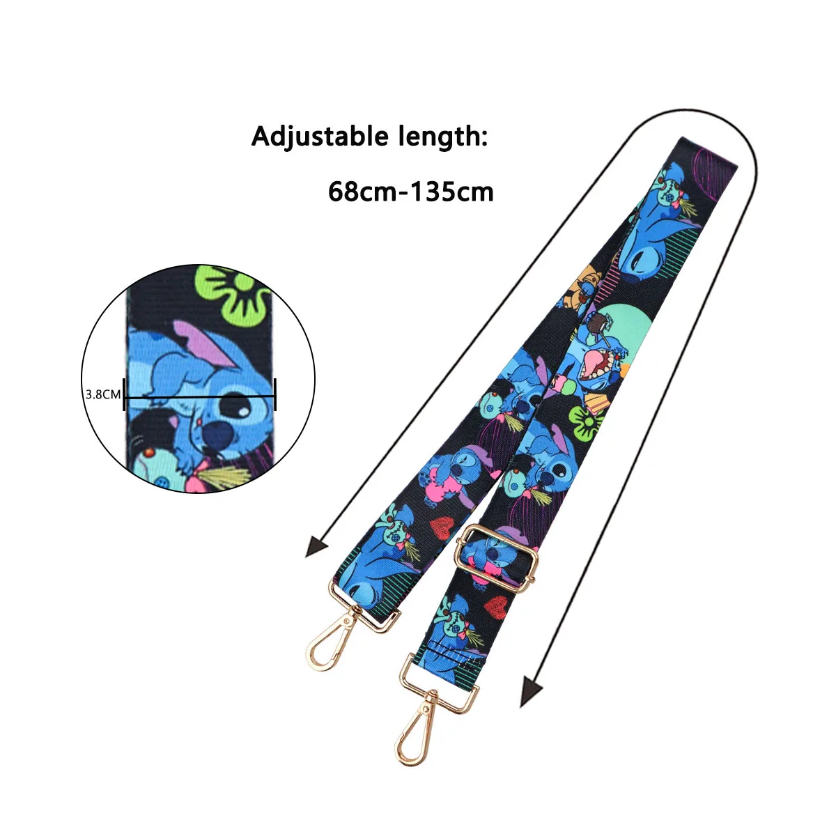 Color: Light Grey - Cute Cat StitchLadies Messenger Bag Shoulder Strap Bag Strap One Shoulder Adjustable Shoulder Strap Accessories Bag Strap