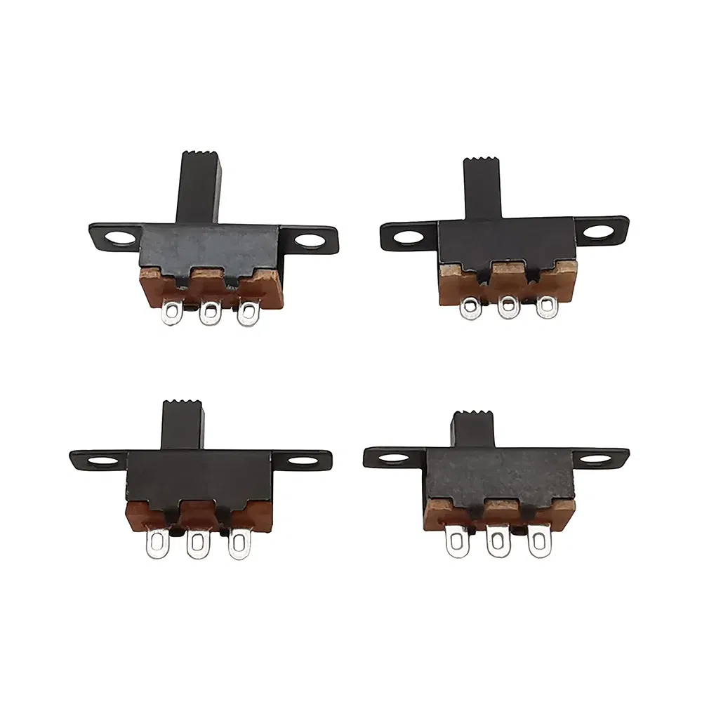 Color: black - 10Pcs SS12F15 Toggle Switch 3 Pin 1P2T SPDT Slide Switch 50V 0.5A Handle High 3mm 4mm 5mm 6mm