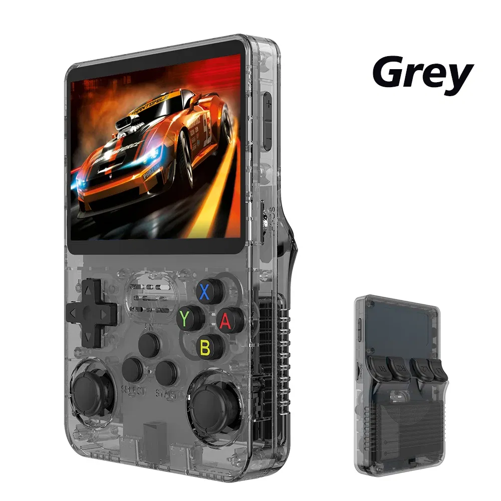 Color: PURPLE - R36S Retro Handheld Video Game Console Linux System 3.5 Inch IPS Screen Portable Pocket Video Player 64GB RG35S Plus