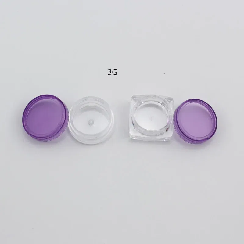 Color: light green - 15pcs 2g 3g Empty Jars Refillable Mini Plastic Bottle Cosmetic Jar Container Small Round Bottle Little Cream Jar Solid Perfume
