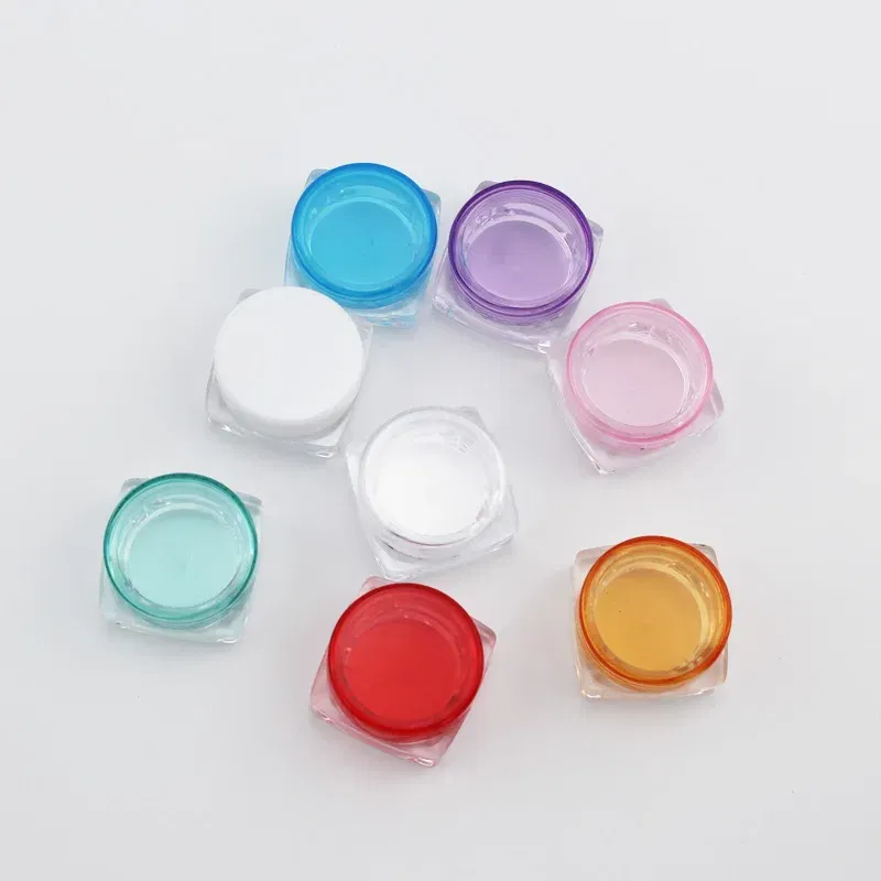 Color: light green - 15pcs 2g 3g Empty Jars Refillable Mini Plastic Bottle Cosmetic Jar Container Small Round Bottle Little Cream Jar Solid Perfume