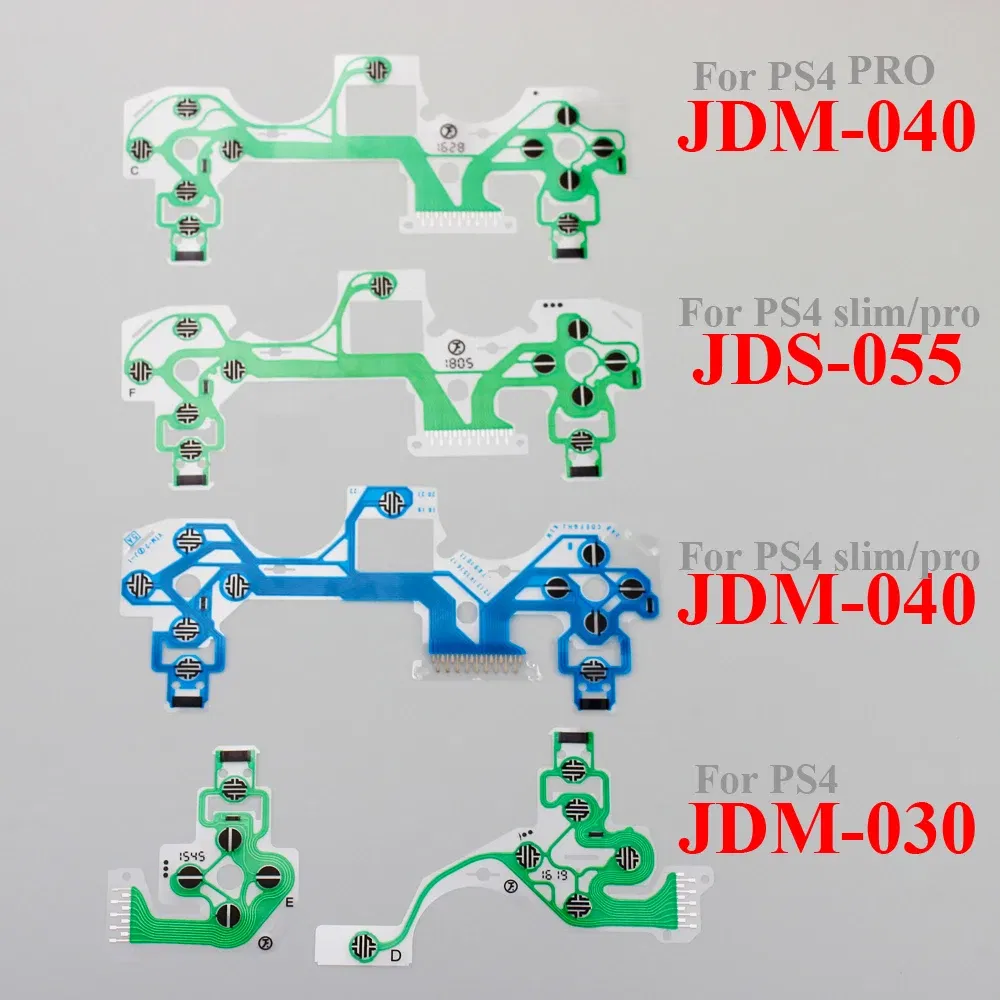 Color: Red - 10Pcs Set for Ps5 Ps4 Pro Slim Jdm 040 050 Ps3 Controller Conductive Film Keypad Flex Cable Replacement Circuit Board Pcb Ribbon
