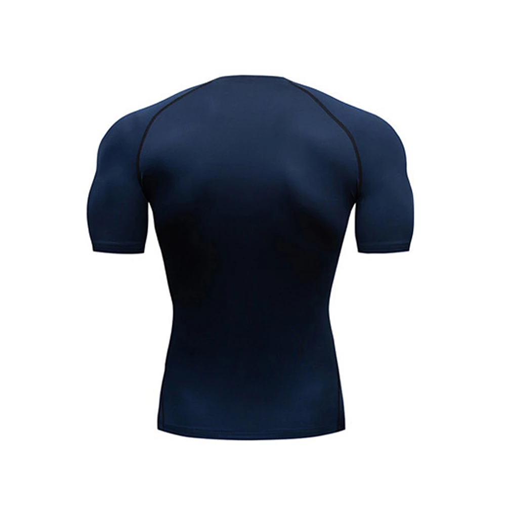 Color: GRAY, Size: L - Men's Athletic Compression Shirts Athletic Quick Dry Breathable Rash Guard Athletic Tight Workout Tops Summer Men