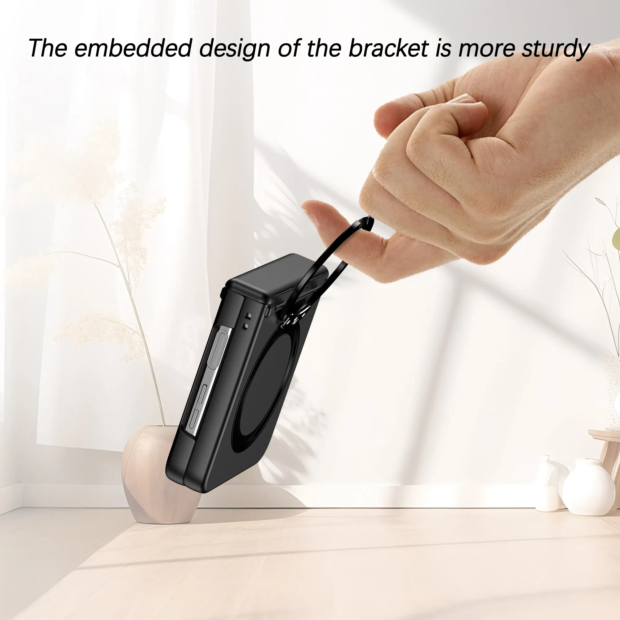 Color: Blue, Material: ABS - For Samsung Galaxy Z Flip5 Rotating 360?° Holder Phone case Magsafe Wireless charge 360 Degree Ring Magnetic stand Phone Covers