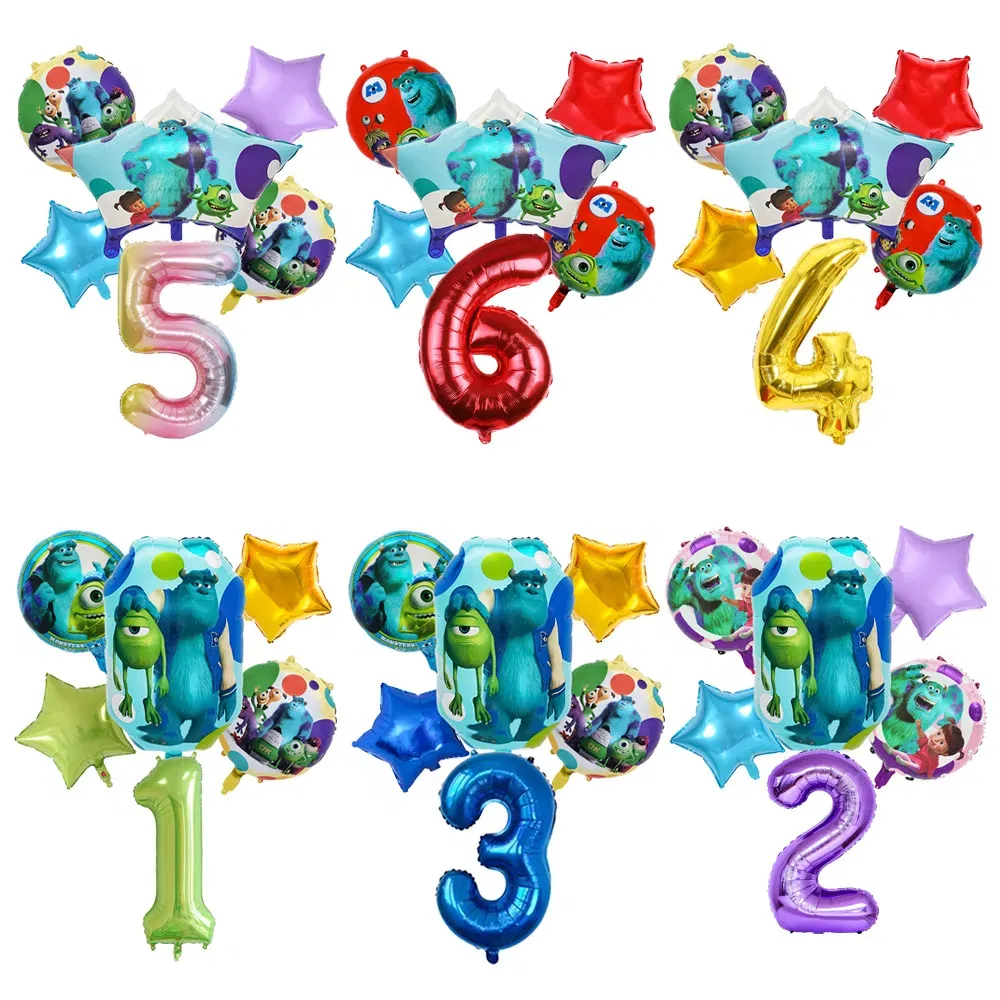 Color: DARK GRAY, Capacity: 700ml - Monsters University Monsters, Inc. Theme Birthday Party Decoration Metallic Gem Shaped Balloon Crown Shaped Balloon Baby Shower