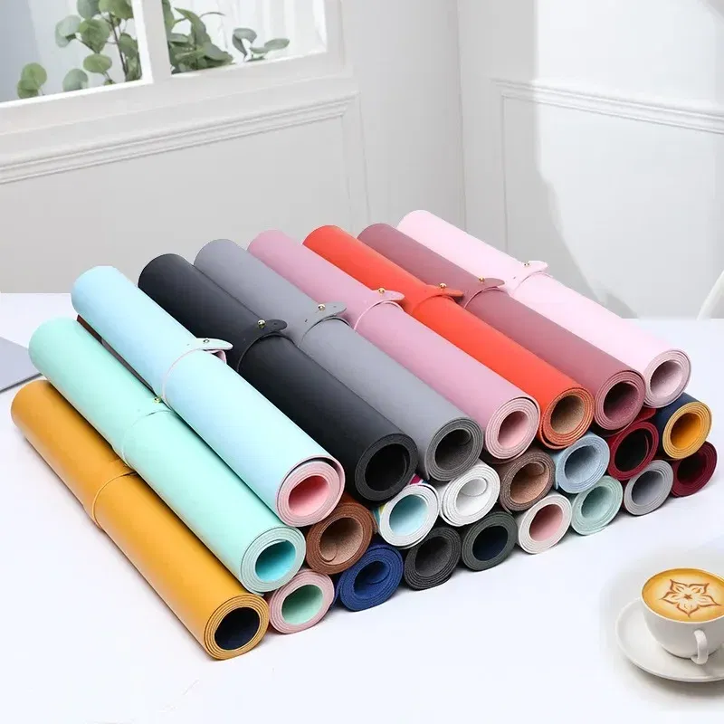 Color: Blue - Large Mouse Pad Extra Big Non-Slip Desk Pad Waterproof PU Leather Desk Table Protector Gaming Mouse Mat for Game Office Work