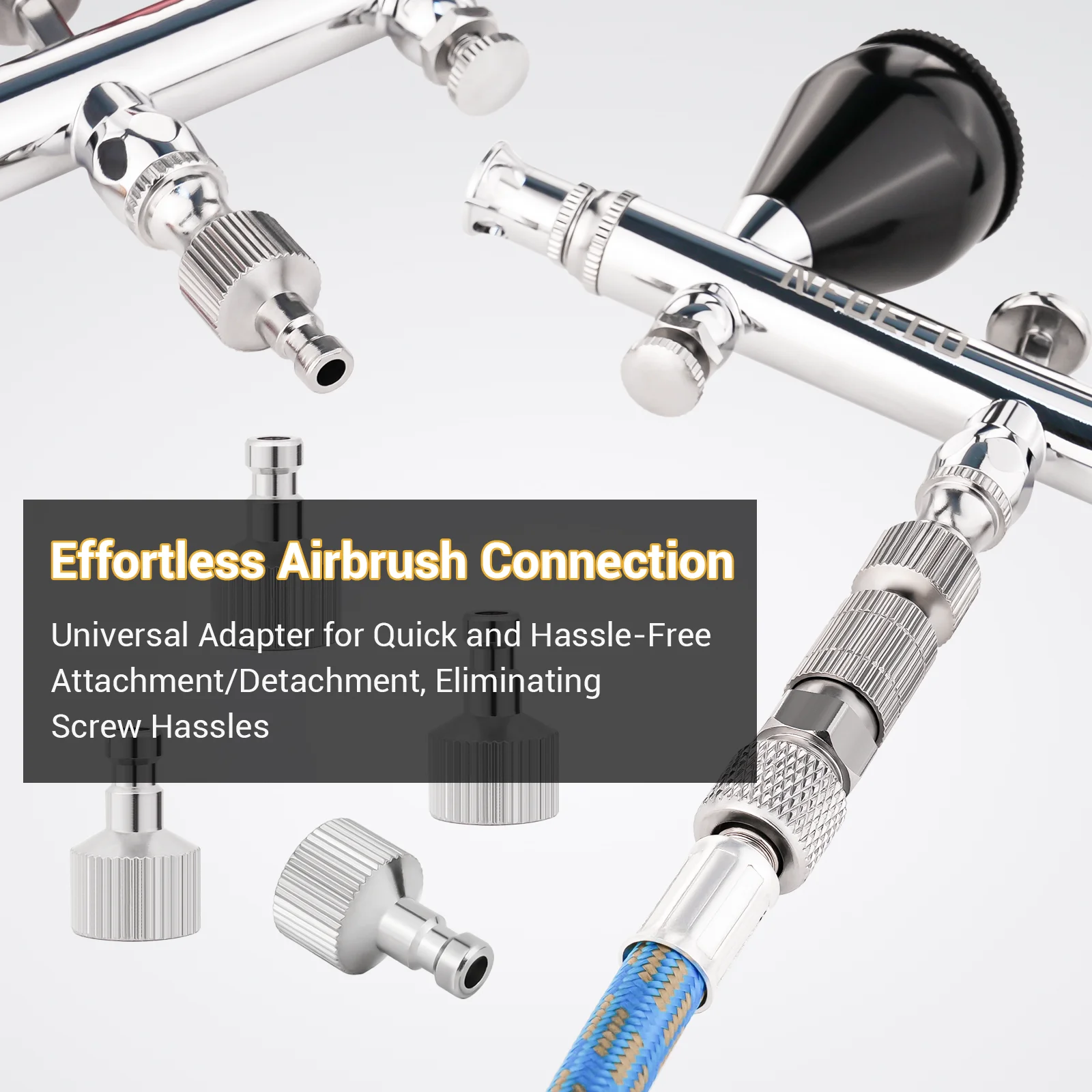 Color: Red - Airbrush Quick Disconnect Coupler Release Fitting Plug, 6pcs 1/8 in BSP Male and Female Connections Adapter Air Brush Accessory