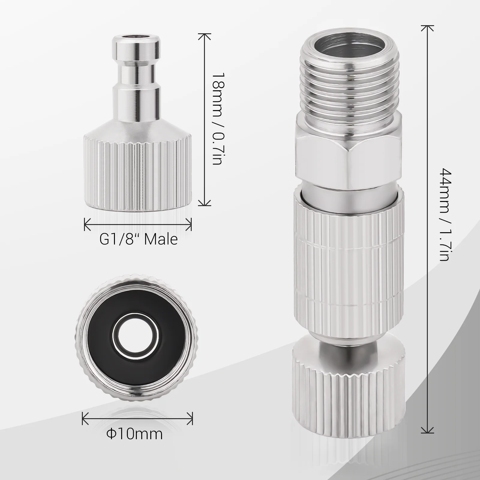 Color: Red - Airbrush Quick Disconnect Coupler Release Fitting Plug, 6pcs 1/8 in BSP Male and Female Connections Adapter Air Brush Accessory
