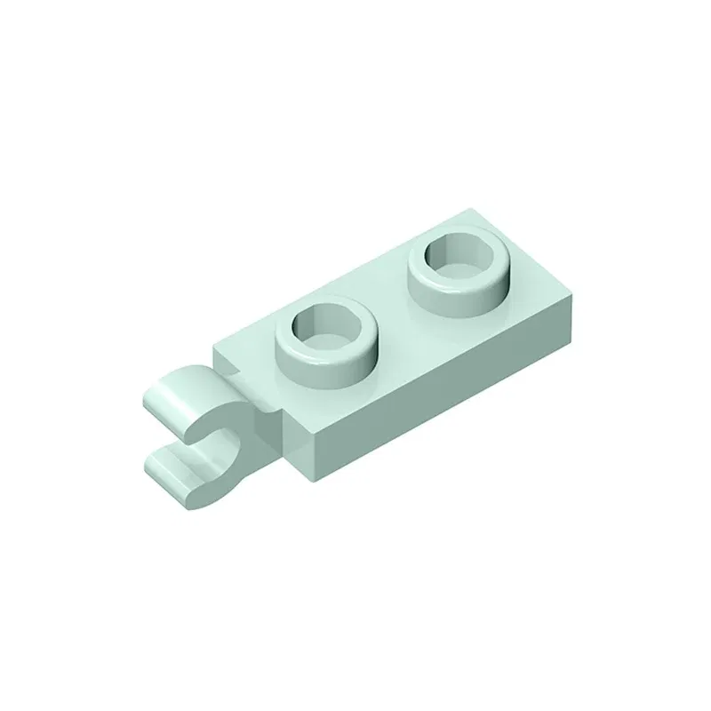 Color: Pink - Gobricks 10PCS Bricks PLATE 2X1 W/HOLDER VERTICAL Compatible with 63868 children's toys Assembles Building Blocks Technical 2022
