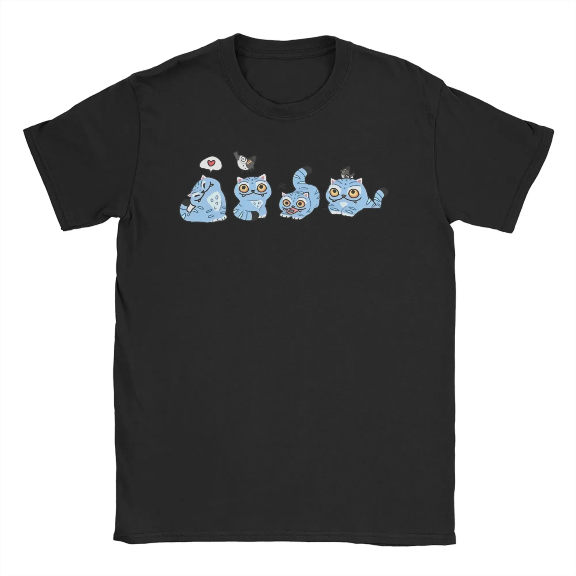 Color: Burgundy, Size: S - Derpy Tiger Cat T Shirt Men Women's Cotton Unique T-Shirt Round Collar Huntrix Kpop Demon Hunters Tees Short Sleeve 4XL 5XL 6XL