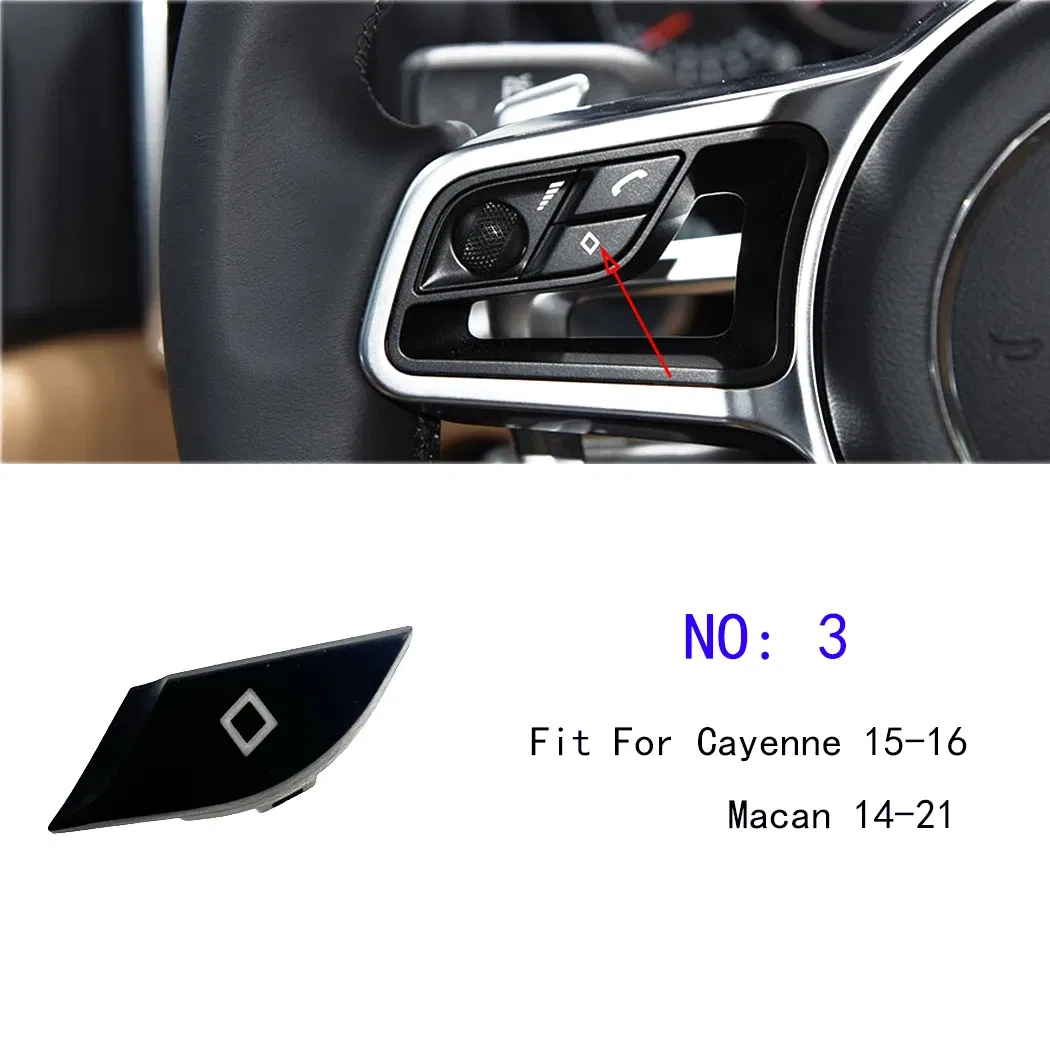 Color: Blue - ESIRSUN Steering Wheel Multi-function Button Volume Adjustment Phone Switch Button For Porsche 2015-16 Cayenne 2014-21 Macan