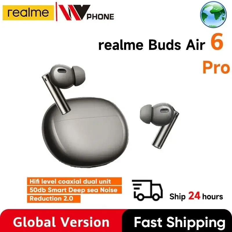 Color: Red, Ships From: CHINA - New! Global Version Buds Air 6 Pro True Wireless Earphone 50dB Deep Sea Noise Reduction 2.0 Bluetooth 5.3 IP55 Headphone