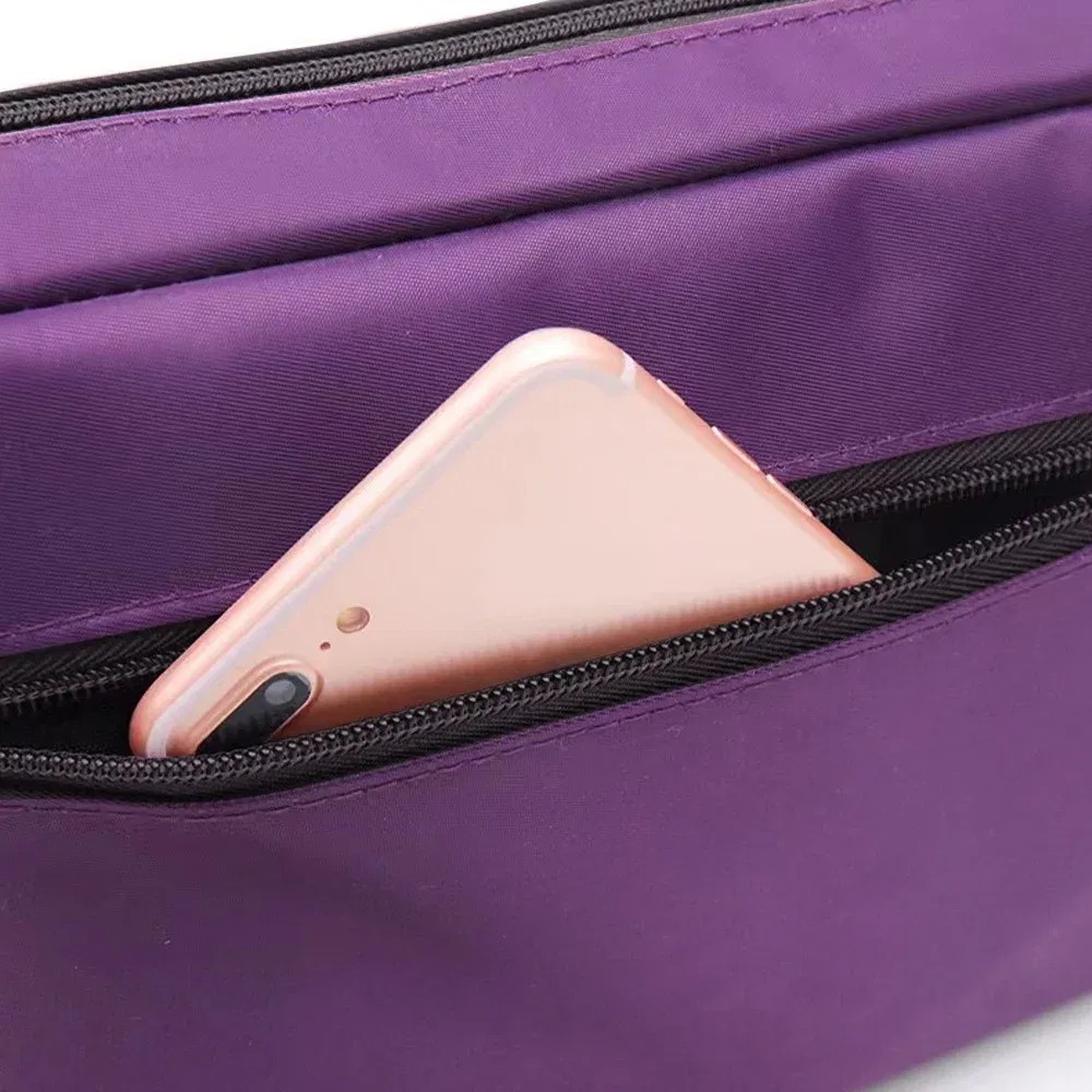 Color: GRAY - Purple One Shoulder Crossbody Bag Portable Commuting Large Capacity Simplicity Storage Bag Garland Letter Series Print Pattern