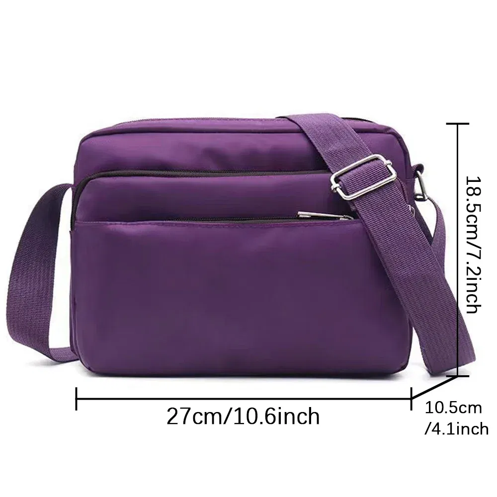 Color: GRAY - Purple One Shoulder Crossbody Bag Portable Commuting Large Capacity Simplicity Storage Bag Garland Letter Series Print Pattern