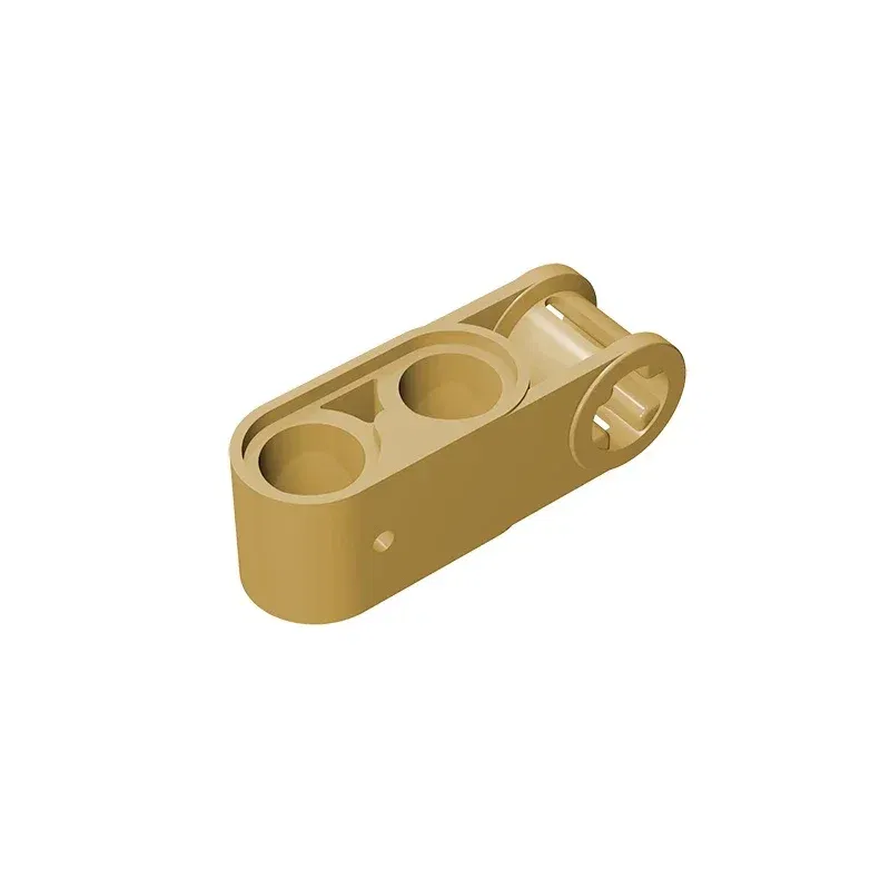 Color: Brown - Gobricks GDS-936 Technical, Axle and Pin Connector Perpendicular 3L with 2 Pin Holes compatible with lego 42003 Educational