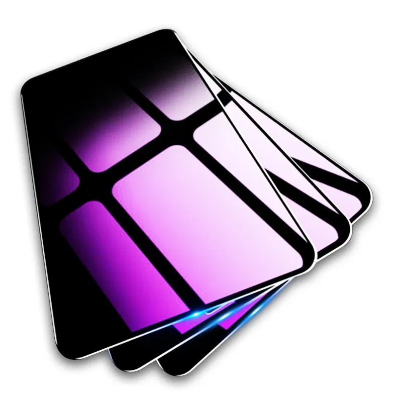 Color: Glazed, Material: Anti Blue Light, Bundle: Bundle1 - 3pcs Anti Blue Purple Light Tempered Glass For Huawei Mate 20 Lite/Mate 40 Lite/View 30/Y9A/Nova 8 SE Screen Protector Glass