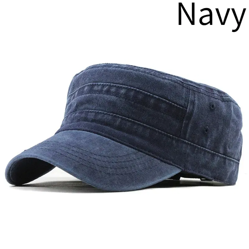 Color: Blue - Delysia King Classic men's flat hat casual cap summer sun hat