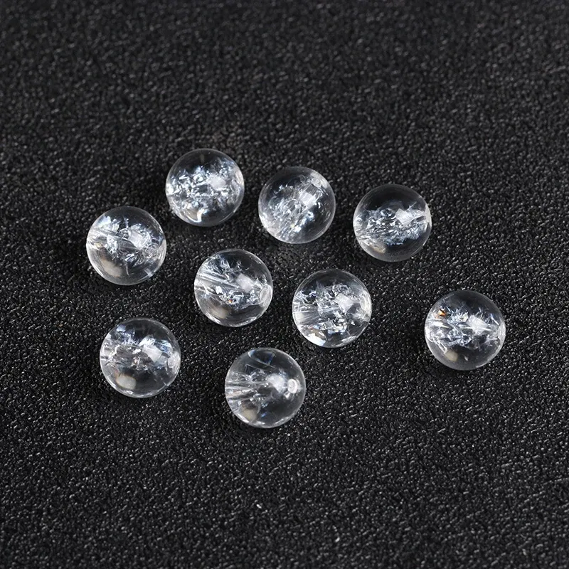 Item Diameter: 8mm - 4A Natural Himalaya Quartz Crystal Single Bead DIY Jewelry Making