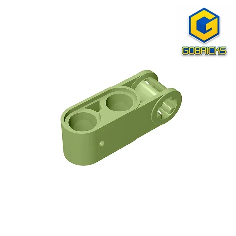 Color: Light Grey - Gobricks GDS-936 Technical, Axle and Pin Connector Perpendicular 3L with 2 Pin Holes compatible with lego 42003 Educational