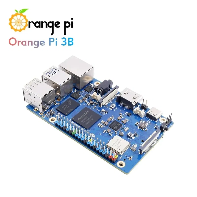 Bundle: Bundle 5, Color: Blue - Orange Pi 3B 8GB 4GB 2GB RAM Rockchip RK3566 WiFi5+BT 5.0 Gigabit LAN Port Single Board Run Android Linux OpenHarmony OS Mini PC