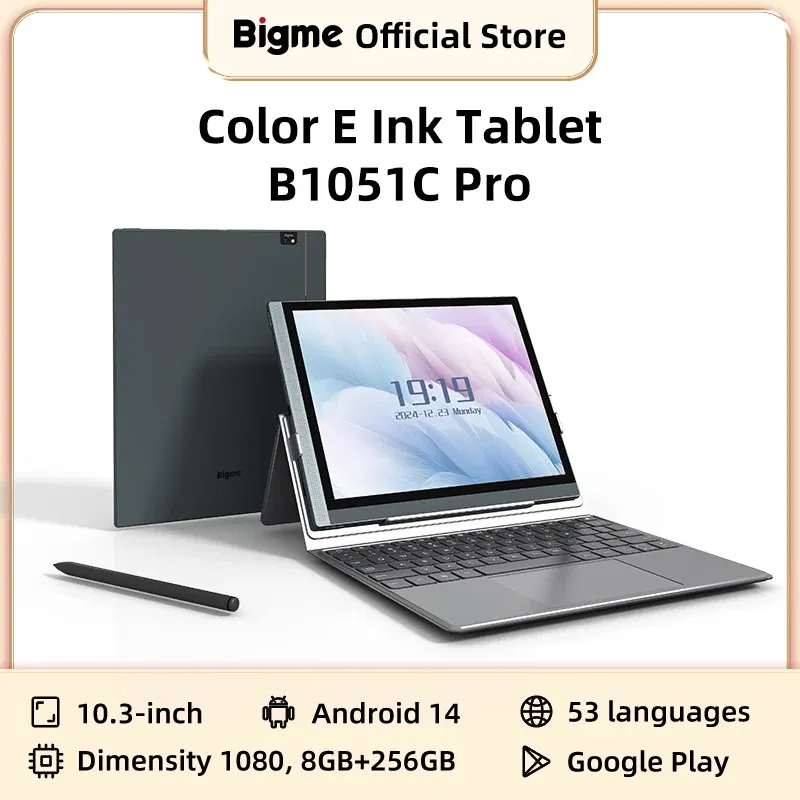 Color: black, Ships From: CHINA - Bigme B1051C Pro 10.3'' Color Eink Ebook Reader Android 14 OS, Dimensity 1080, 8+256GB, Electronic Book Tablet 300PPI Ereader