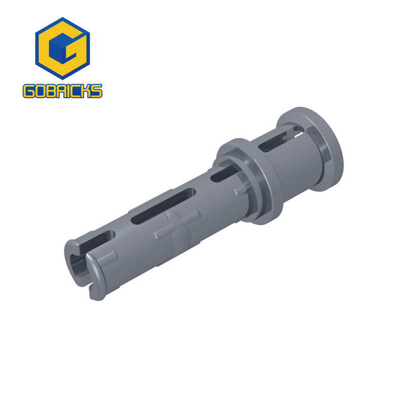 Color: Olive Green - Gobricks 10PCS Bricks Technical Pin 3L with Friction Ridges Lengthwise and Stop Bush Compatible With 32054 Assembles Block