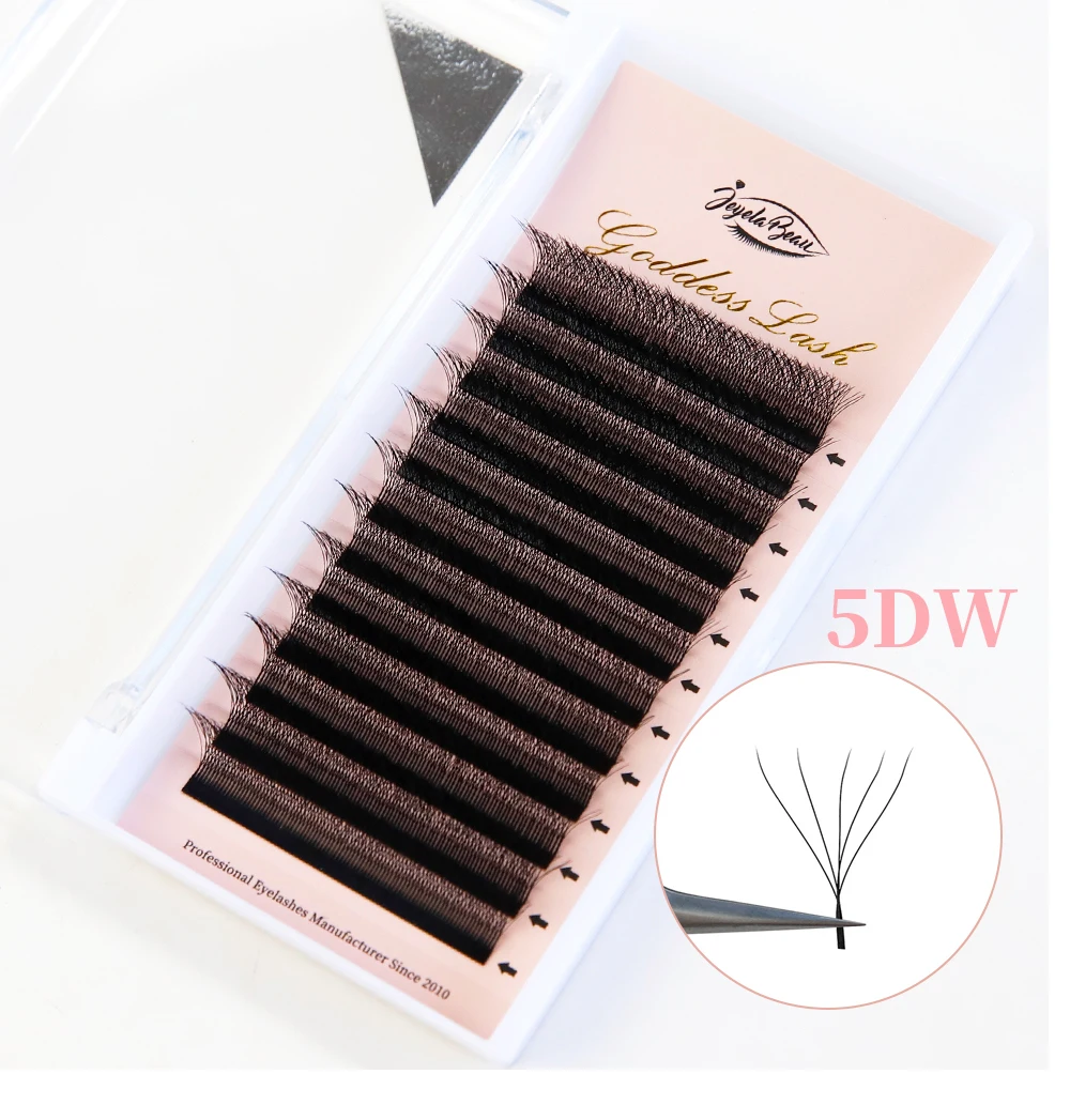 Color: Copper, Curl: C, Thickness: 0.07mm, Length: 13mm, Ships From: CHINA - Goddess 3D/4D/5D/6D/7D/8D W Shape lashes 4D Premade Fan Lash Extensions 0.07 C/D Curl Natural Soft High Quality Idividual Lashes
