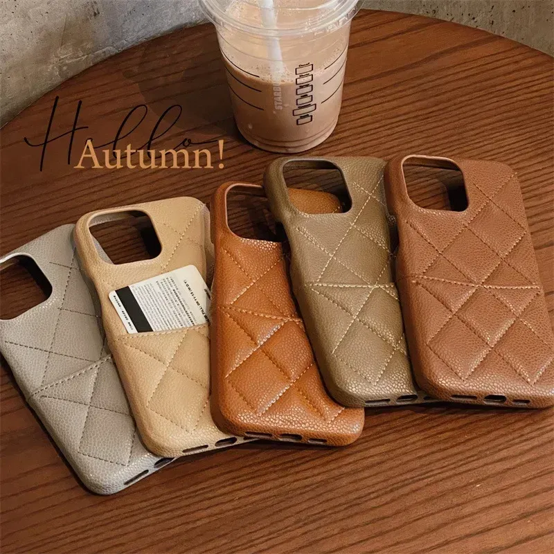 Color: SKY BLUE, Material: Microfiber - Luxury Lattice Pattern Leather Cover for IPhone 16 15 14 13 Pro Max Credit Card Slot Holder Purse Wallet Shockproof Phone Case