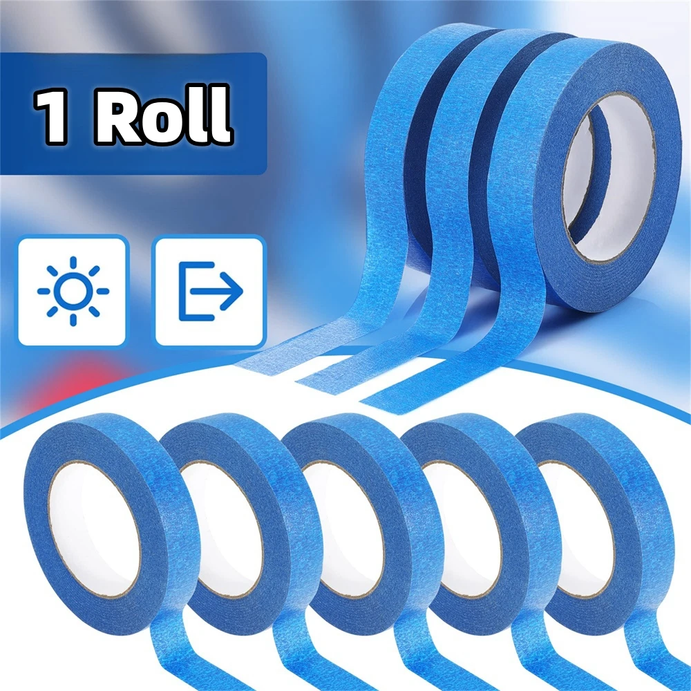 Color: Gold - 3 Roll/Set Paint Tape Multi-Surface Masking Easy Removal Paint Tape Security Wall Painting Crafts Art Construction Home 20m/Roll