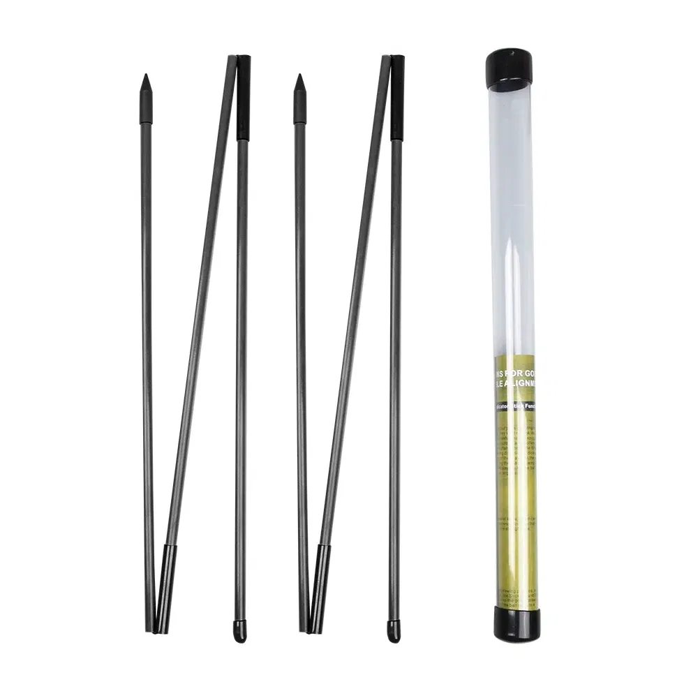 Color: Red - 6 Colors Golf Alignment Sticks Collapsible Golf Practice Rods Putter Green Trainer Tools Golf Swing Training Tool